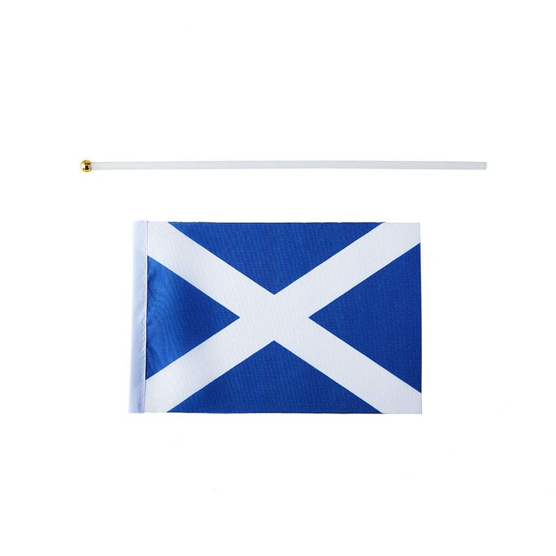 mflagperft Scotland Flag Scottish Flag, Small Mini Handheld Scotland Flags on Stick, Ideal for Party Parades Sports Events Patriotic Festival Decorations - Image 4